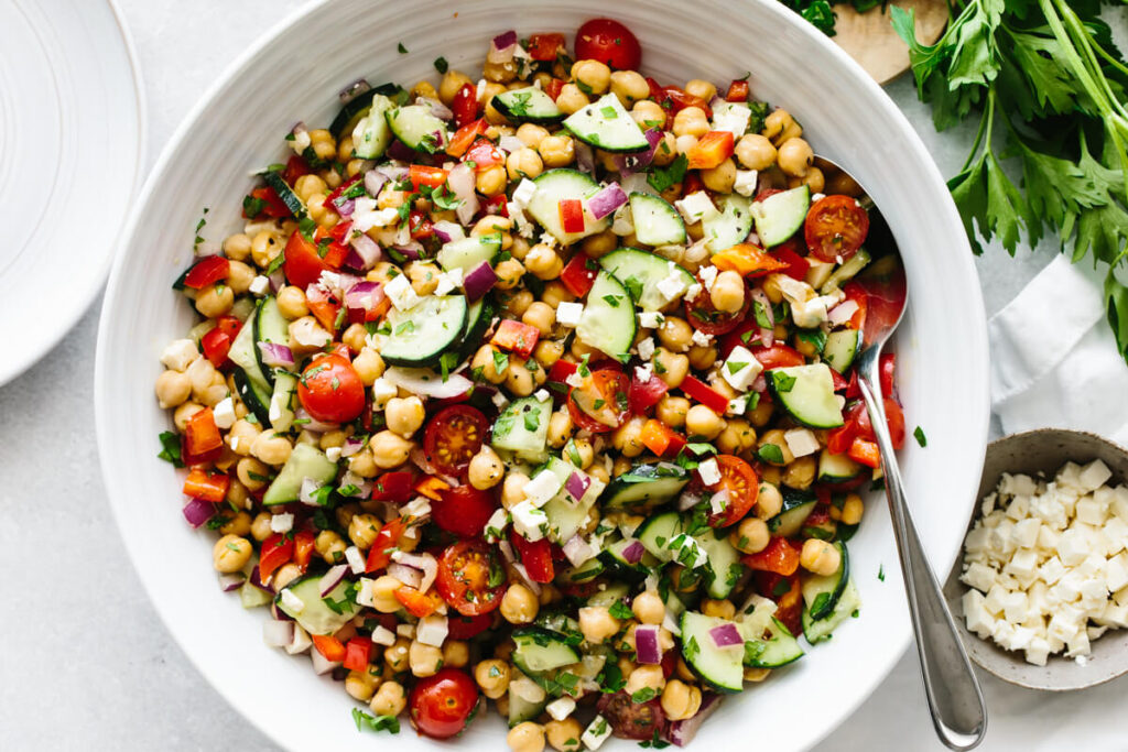 Mediterranean Chickpea Salad - Downshiftology