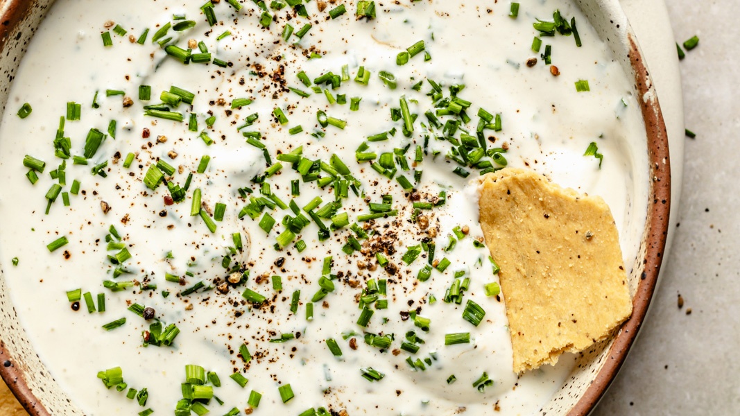 High Protein Sour Cream and Onion Dip