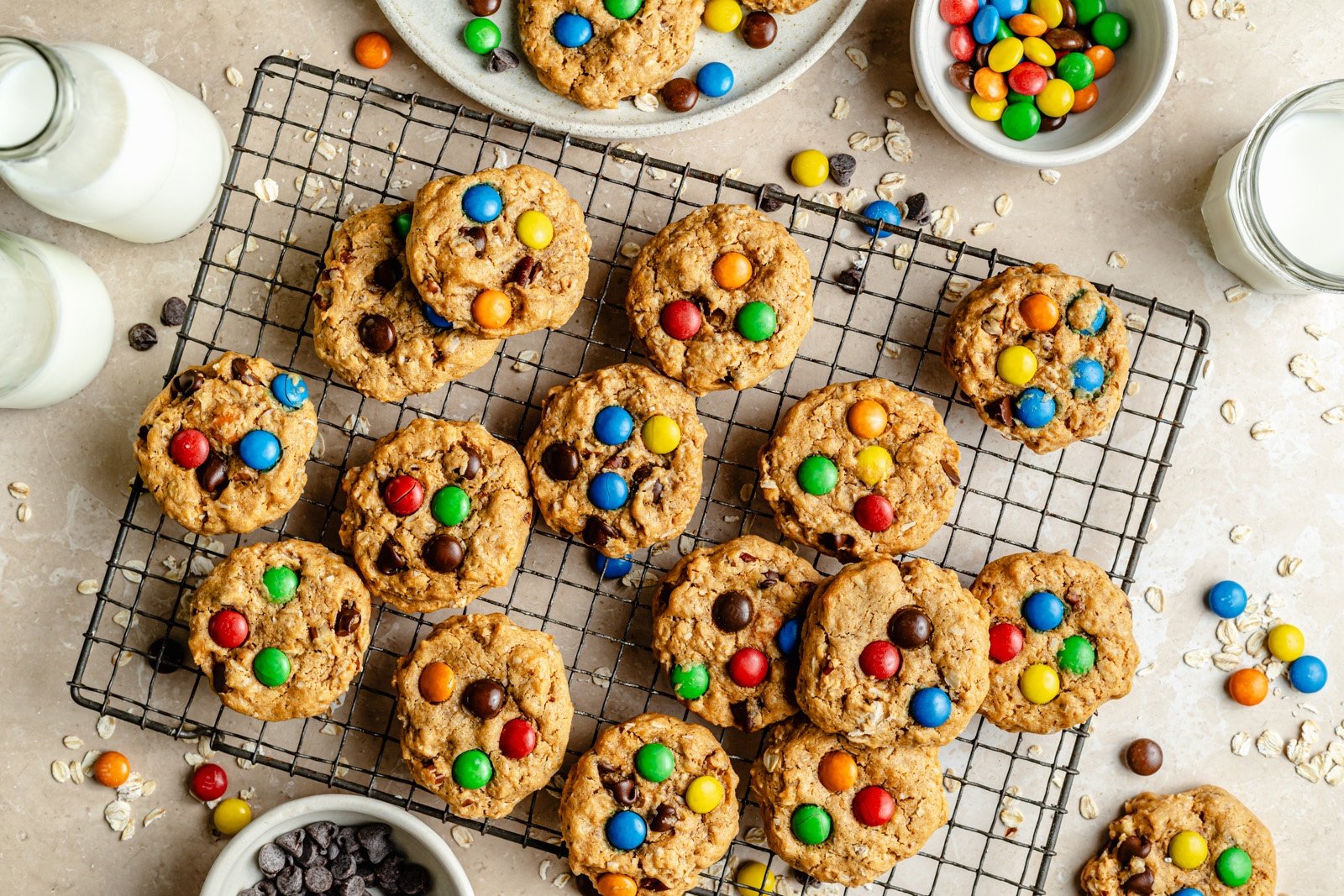Healthier Flourless Monster Cookies | Ambitious Kitchen
