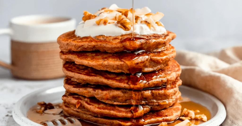 Carrot Cake Pancakes (gluten free & dairy free!)