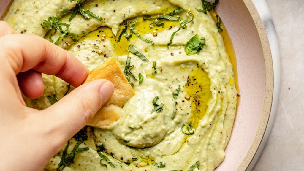 Garlic Basil White Bean Hummus